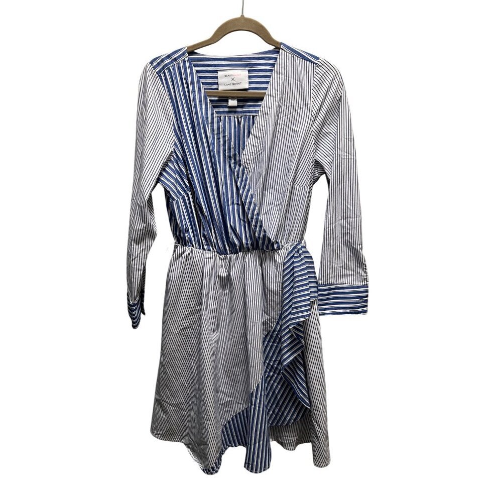 Lane Bryant  Beauticurve Dress long sleeve faux wrap size 14
